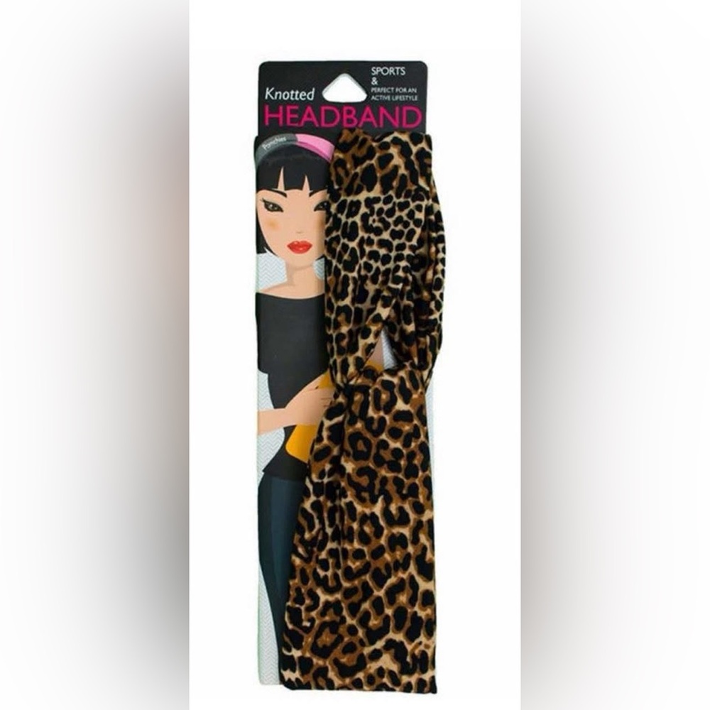 Pomchie’s Knotted Headband-Leopard Leo‎ print